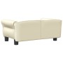 Cream synthetic leather dog bed 70x45x30 cm by vidaXL, Beds for dogs - Ref: Foro24-171832, Price: 63,45 €, Discount: %