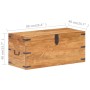 Baúl de madera maciza de acacia 90x40x40 cm de vidaXL, Baúles de almacenamiento - Ref: Foro24-289641, Precio: 199,08 €, Descu...