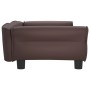 Brown synthetic leather dog bed 95x55x30 cm by vidaXL, Beds for dogs - Ref: Foro24-171819, Price: 96,65 €, Discount: %