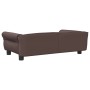 Brown synthetic leather dog bed 95x55x30 cm by vidaXL, Beds for dogs - Ref: Foro24-171819, Price: 96,65 €, Discount: %