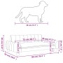 Cama para perros de cuero sintético gris 90x53x30 cm de vidaXL, Camas para perros - Ref: Foro24-171855, Precio: 92,25 €, Desc...