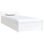 Single bed frame with white drawers 75x190 cm by vidaXL, Beds and slatted bases - Ref: Foro24-3103474, Price: 169,52 €, Disco...