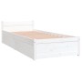 White bed frame with drawers 75x190 cm by vidaXL, Beds and slatted bases - Ref: Foro24-3103474, Price: 169,61 €, Discount: %