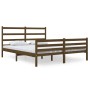 Estructura cama de matrimonio madera de pino marrón 135x190 cm de vidaXL, Camas y somieres - Ref: Foro24-3103691, Precio: 174...