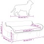 Light gray velvet dog bed 70x40x24 cm by vidaXL, Beds for dogs - Ref: Foro24-171952, Price: 59,13 €, Discount: %