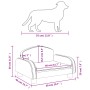 Cappuccino synthetic leather dog bed 50x40x30 cm by vidaXL, Beds for dogs - Ref: Foro24-171980, Price: 54,81 €, Discount: %