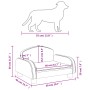 Gray synthetic leather dog bed 50x40x30 cm by vidaXL, Beds for dogs - Ref: Foro24-171979, Price: 54,81 €, Discount: %