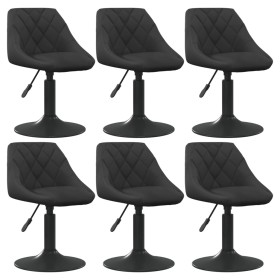 Sillas de comedor giratorias 6 unidades terciopelo negro de vidaXL, Sillas de comedor - Ref: Foro24-3088799, Precio: 335,73 €...