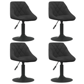 Sillas de comedor giratorias 4 unidades terciopelo negro de vidaXL, Sillas de comedor - Ref: Foro24-3088788, Precio: 225,58 €...