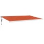 Toldo retráctil aluminio y tela naranja y marrón 5x3 m de vidaXL, Toldos - Ref: Foro24-3154595, Precio: 810,91 €, Descuento: %