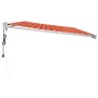 Toldo retráctil aluminio y tela naranja y marrón 5x3 m de vidaXL, Toldos - Ref: Foro24-3154595, Precio: 810,91 €, Descuento: %