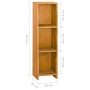 Estantería librería de madera maciza de teca 30x30x110 cm de vidaXL, Librerías y estanterías - Ref: Foro24-326126, Precio: 15...