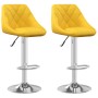 Kitchen stool 2 units mustard yellow velvet by vidaXL, Kitchen stools - Ref: Foro24-335312, Price: 145,99 €, Discount: %