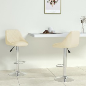 Kitchen stools 2 units cream-colored synthetic leather by vidaXL, Kitchen stools - Ref: Foro24-335183, Price: 147,35 €, Disco...