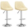 Kitchen stools 2 units cream-colored synthetic leather by vidaXL, Kitchen stools - Ref: Foro24-335183, Price: 139,60 €, Disco...