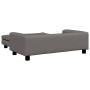 Cama de perros con extensión cuero sintético gris 100x50x30 cm de vidaXL, Camas para perros - Ref: Foro24-172029, Precio: 118...