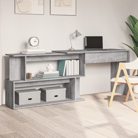 Sonoma gray plywood corner desk 200x50x76cm by vidaXL, Desks - Ref: Foro24-815424, Price: 118,20 €, Discount: %