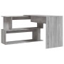 Escritorio esquina madera contrachapada gris Sonoma 200x50x76cm de vidaXL, Escritorios - Ref: Foro24-815424, Precio: 118,20 €...