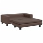 Dog bed with brown synthetic leather extension 100x50x30cm by vidaXL, Beds for dogs - Ref: Foro24-172028, Price: 118,76 €, Di...