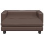 Dog bed with brown synthetic leather extension 100x50x30cm by vidaXL, Beds for dogs - Ref: Foro24-172028, Price: 118,76 €, Di...