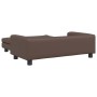 Cama de perros con extensión cuero sintético marrón 100x50x30cm de vidaXL, Camas para perros - Ref: Foro24-172028, Precio: 11...