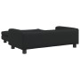 Cama de perros con extensión cuero sintético negro 100x50x30 cm de vidaXL, Camas para perros - Ref: Foro24-172026, Precio: 11...