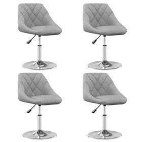 Swivel dining chairs 4 units light gray velvet by vidaXL, dining chairs - Ref: Foro24-3088758, Price: 226,20 €, Discount: %