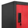 Anthracite gray and red steel locker 90x45x180 cm by vidaXL, Lockers and storage cabinets - Ref: Foro24-339801, Price: 318,23...