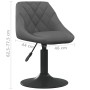 Silla de comedor de terciopelo gris oscuro de vidaXL, Sillas de comedor - Ref: Foro24-3088814, Precio: 76,74 €, Descuento: %