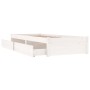 Estructura de cama con cajones blanco 75x190 cm de vidaXL, Camas y somieres - Ref: Foro24-3103454, Precio: 161,01 €, Descuent...