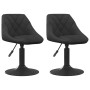 Sillas de comedor giratorias 2 uds terciopelo negro de vidaXL, Sillas de comedor - Ref: Foro24-335324, Precio: 124,65 €, Desc...