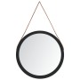 Wall mirror with black strap Ø55 cm by vidaXL, Mirrors - Ref: Foro24-351543, Price: 44,08 €, Discount: %