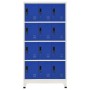 Gray and blue steel locker 90x45x180 cm by vidaXL, Lockers and storage cabinets - Ref: Foro24-339818, Price: 338,99 €, Discou...