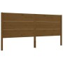 Honey brown solid wood bed frame with headboard by vidaXL, Beds and slatted bases - Ref: Foro24-3192769, Price: 210,99 €, Dis...