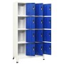 Grauer und blauer Stahlschrank 90x45x180 cm von vidaXL, Schließfächer und Lagerschränke - Ref: Foro24-339818, Preis: 326,49 €...