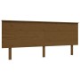 Estructura de cama con cabecero madera maciza marrón miel de vidaXL, Camas y somieres - Ref: Foro24-3193419, Precio: 203,91 €...