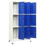 Gray and blue steel locker 90x45x180 cm by vidaXL, Lockers and storage cabinets - Ref: Foro24-339810, Price: 312,26 €, Discou...