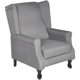 Sillón de tela gris de vidaXL, Sillones - Ref: Foro24-242206, Precio: 258,32 €, Descuento: %