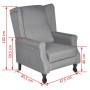 Sillón de tela gris de vidaXL, Sillones - Ref: Foro24-242206, Precio: 263,07 €, Descuento: %