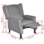 Sillón de tela gris de vidaXL, Sillones - Ref: Foro24-242206, Precio: 263,07 €, Descuento: %