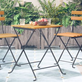 Terrace bistro table solid acacia wood 55x54x71 cm by vidaXL, Garden tables - Ref: Foro24-313158, Price: 79,99 €, Discount: %