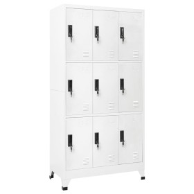 Weißer Stahlspind 90x45x180 cm von vidaXL, Schließfächer und Lagerschränke - Ref: Foro24-339804, Preis: 388,65 €, Rabatt: %