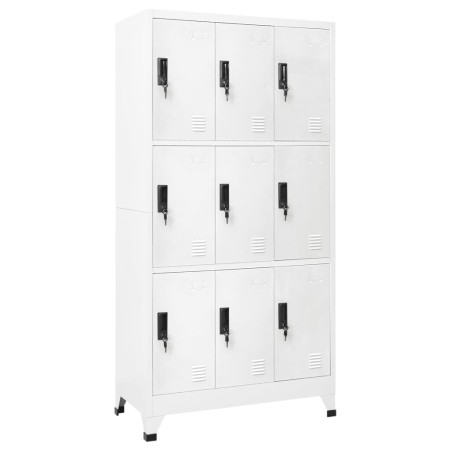 Weißer Stahlspind 90x45x180 cm von vidaXL, Schließfächer und Lagerschränke - Ref: Foro24-339804, Preis: 372,45 €, Rabatt: %