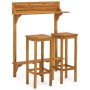 Juego de bar de balcón 3 piezas madera maciza de acacia de vidaXL, Conjuntos de jardín - Ref: Foro24-310254, Precio: 107,42 €...