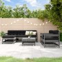 7-piece garden furniture set with solid wood gray cushions by vidaXL, Garden sets - Ref: Foro24-3185824, Price: 647,88 €, Dis...