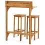 Balcony bar set 3 pieces solid acacia wood by vidaXL, Garden sets - Ref: Foro24-310254, Price: 108,09 €, Discount: %