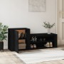 Mueble zapatero madera contrachapada negro 130x35x54 cm de vidaXL, Zapateros y organizadores de calzado - Ref: Foro24-816745,...