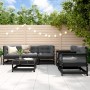 Garden furniture set 6 pieces and black solid wood cushions by vidaXL, Garden sets - Ref: Foro24-3185819, Price: 640,99 €, Di...