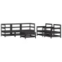 Gartenmöbel-Set 6-teilig und schwarze Massivholzkissen von vidaXL, Gartensets - Ref: Foro24-3185819, Preis: 639,49 €, Rabatt: %