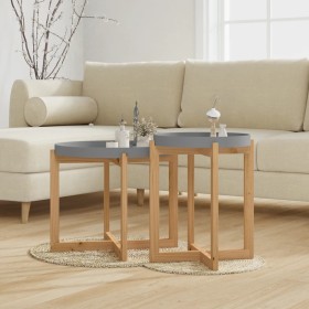 Couchtische 2 Einheiten aus Sperrholz und grauem Kiefernholz von vidaXL, Couchtisch - Ref: Foro24-345599, Preis: 58,99 €, Rab...